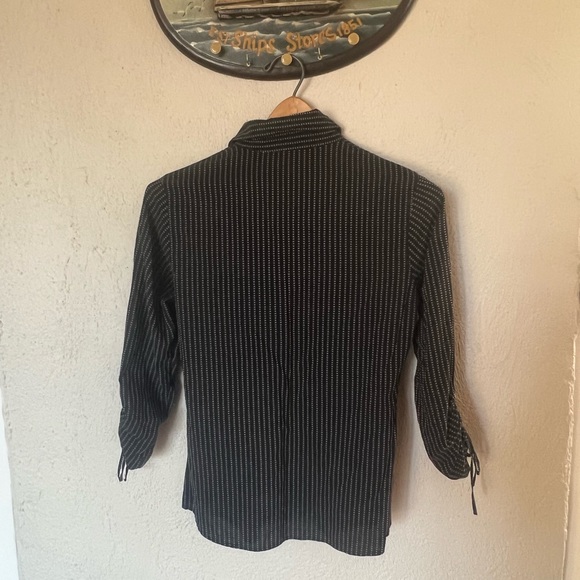 Anne Fontaine Paris Cinched Wrist Button Down Blouse - Picture 5 of 11